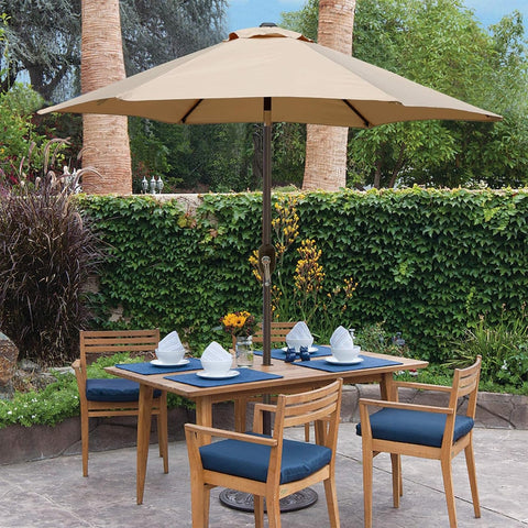 Blissun comparación junto a mesa para visualizar el área de sombra útil