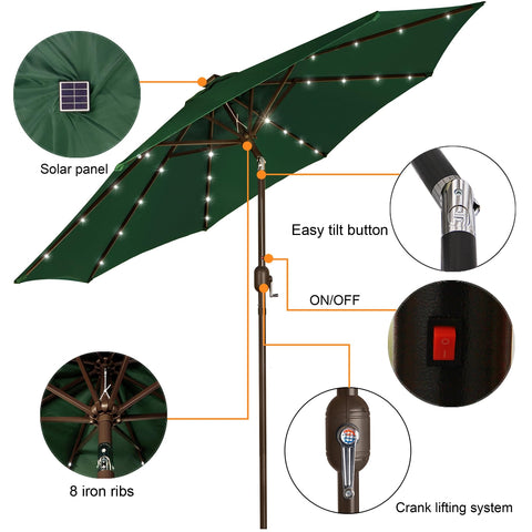 Blissun primer plano de costilla con LED mostrando luz ambiental