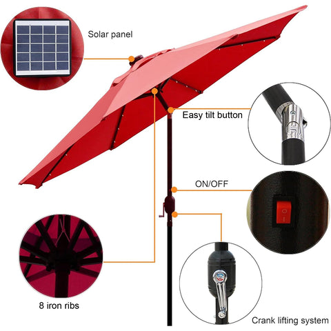 Blissun primer plano de LEDs en varillas que crea iluminación ambiental