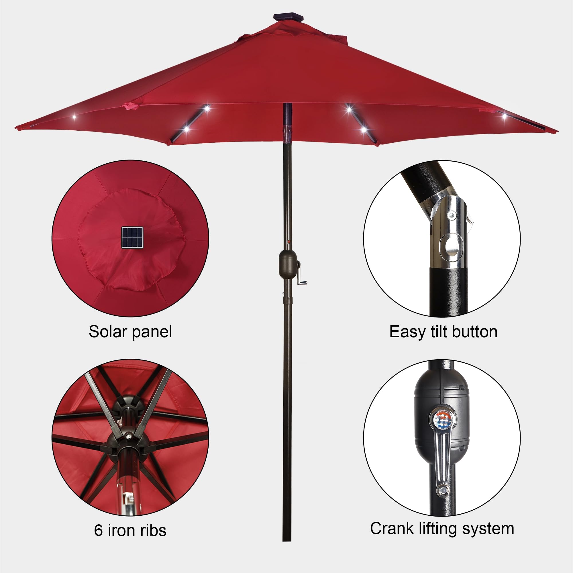 Blissun detalle de la tela resistente que protege de rayos UV
