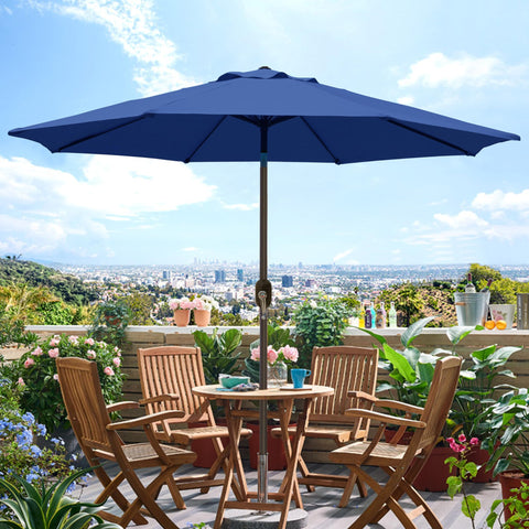 Blissun comparación con mesa y sillas para ver escala y cobertura real