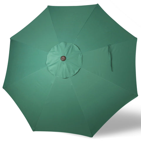 Blissun vista frontal del techo Seaglass mostrando color y forma, ofrece sombra efectiva