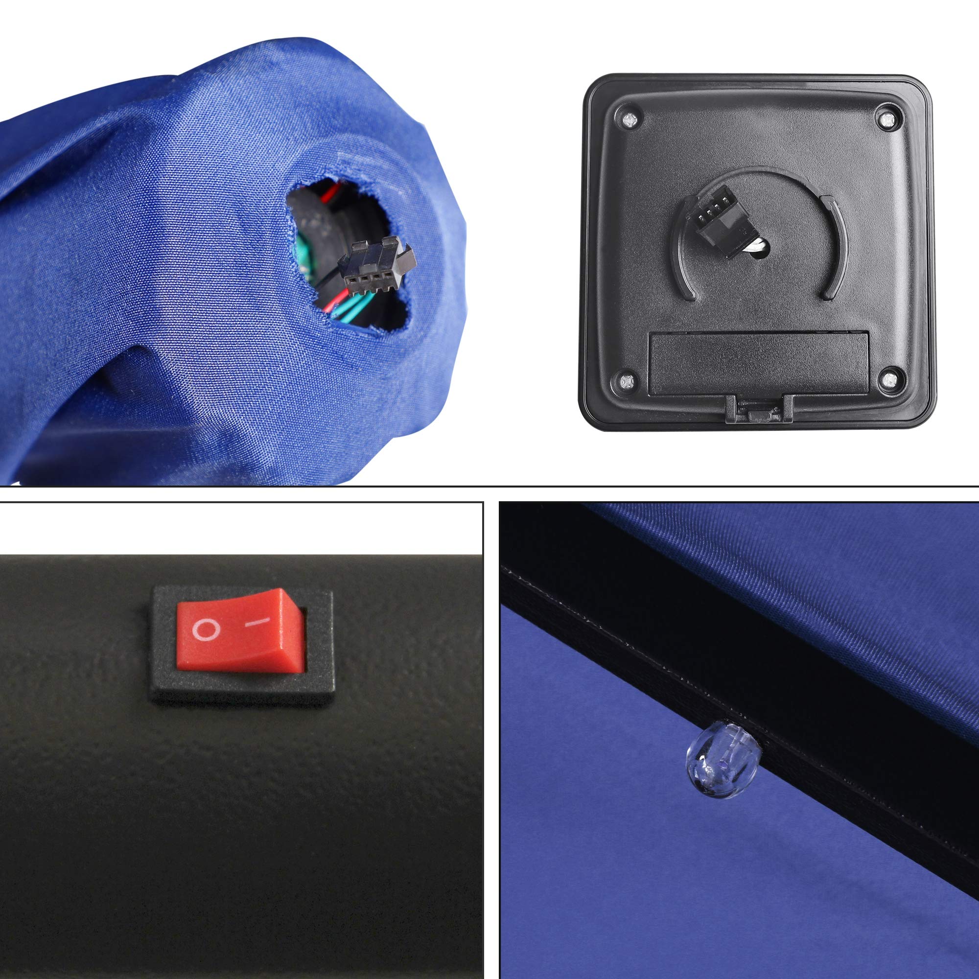 Blissun manivela y botón de inclinación, uso sencillo para ajustar la posición de la sombrilla