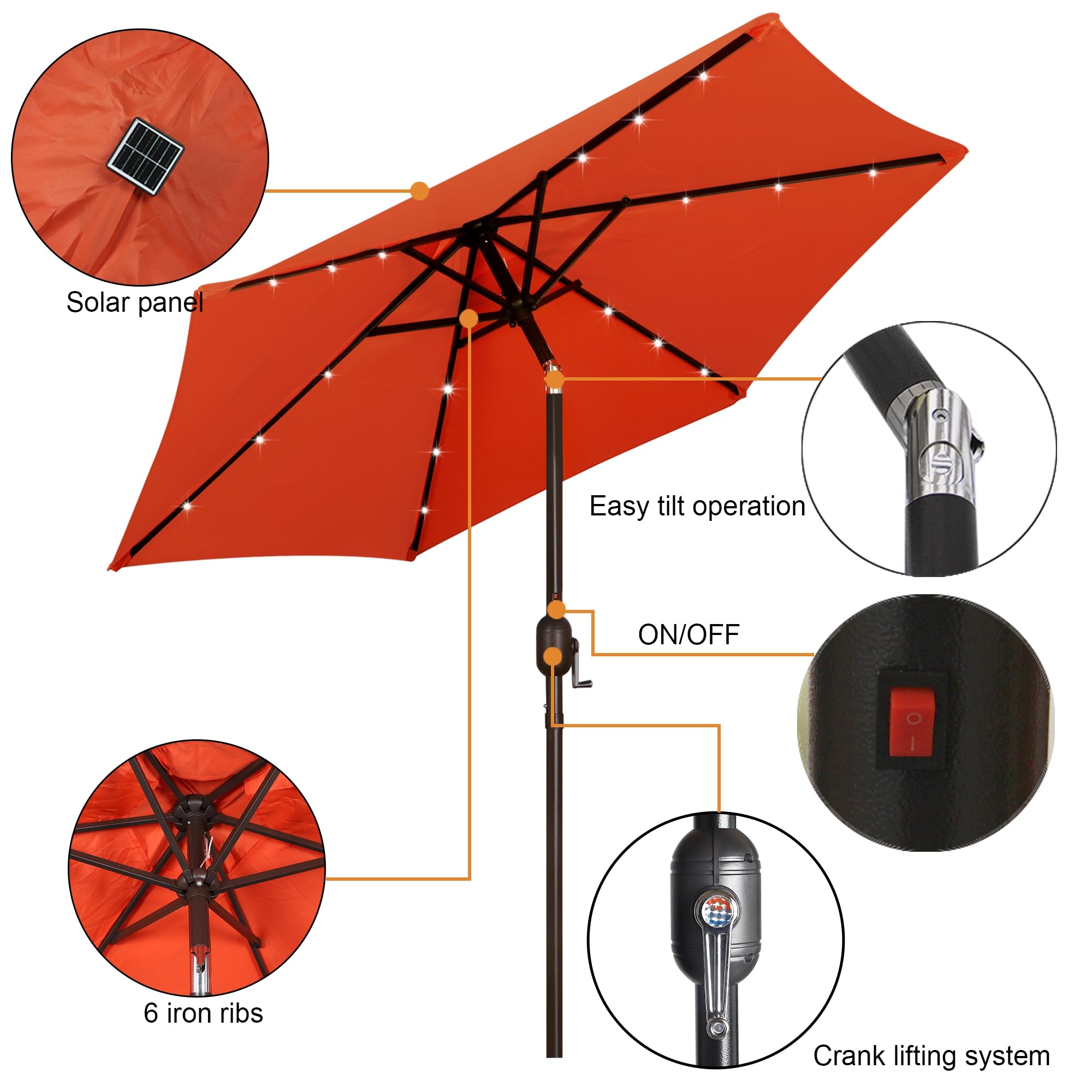 Blissun primer plano del panel solar mostrando carga eficiente sin cables