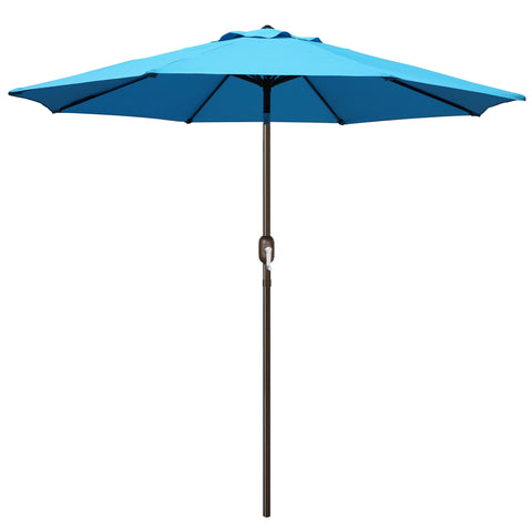 Blissun parasol frente mostrando cobertura amplia y estética