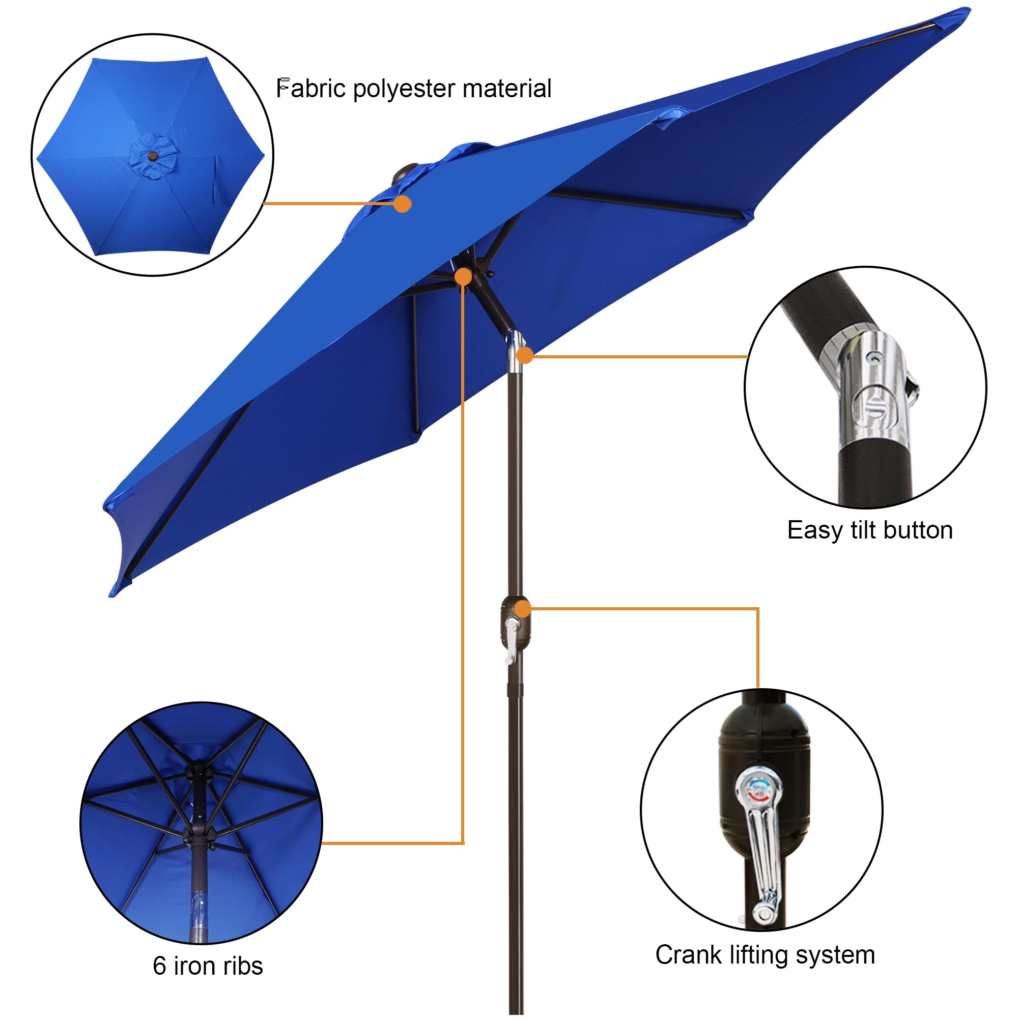 Blissun textura poliéster royal blue con protección solar y durabilidad