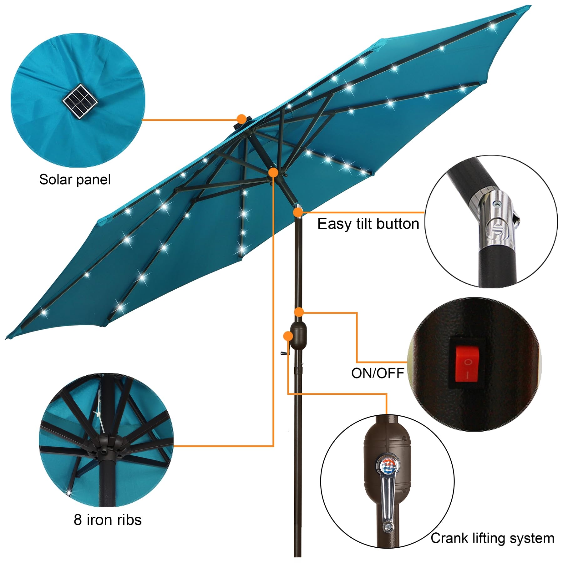 Blissun textura de tela Cerulean resistente a UV y ligera protección