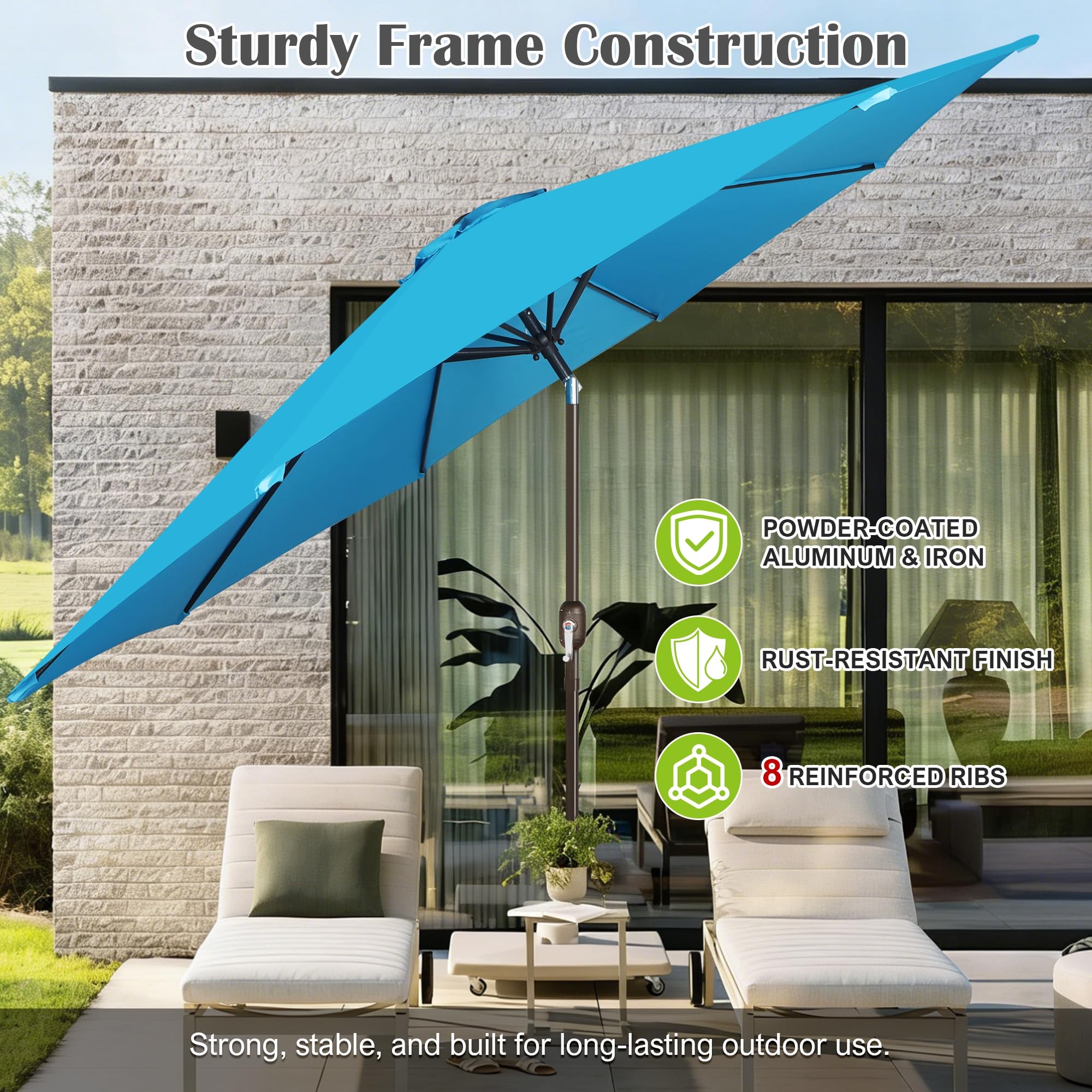 Blissun textura del toldo 180G resistente al agua y UV