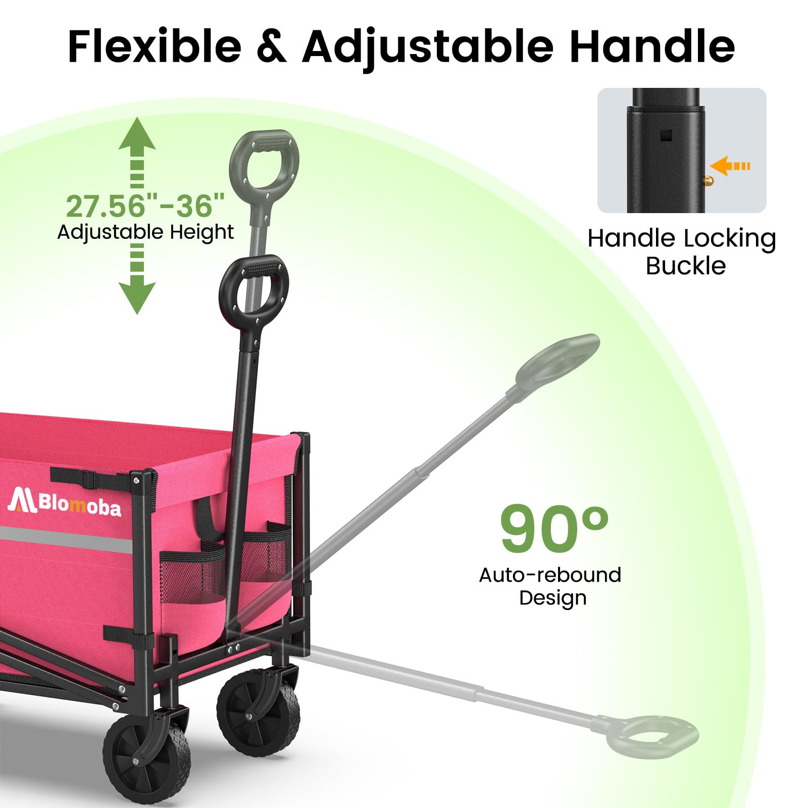 Blomoba en camping con equipo, carga organizada y accesible