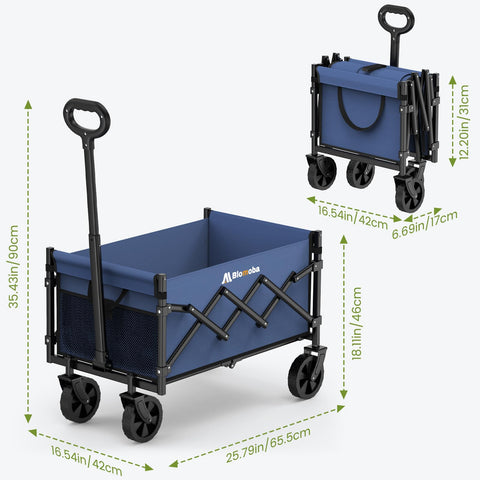 Blomoba uso en playa transportando nevera y sillas de forma fácil