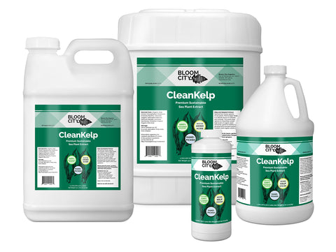 Bloom City etiqueta con ingredientes y origen hecho en USA para confianza