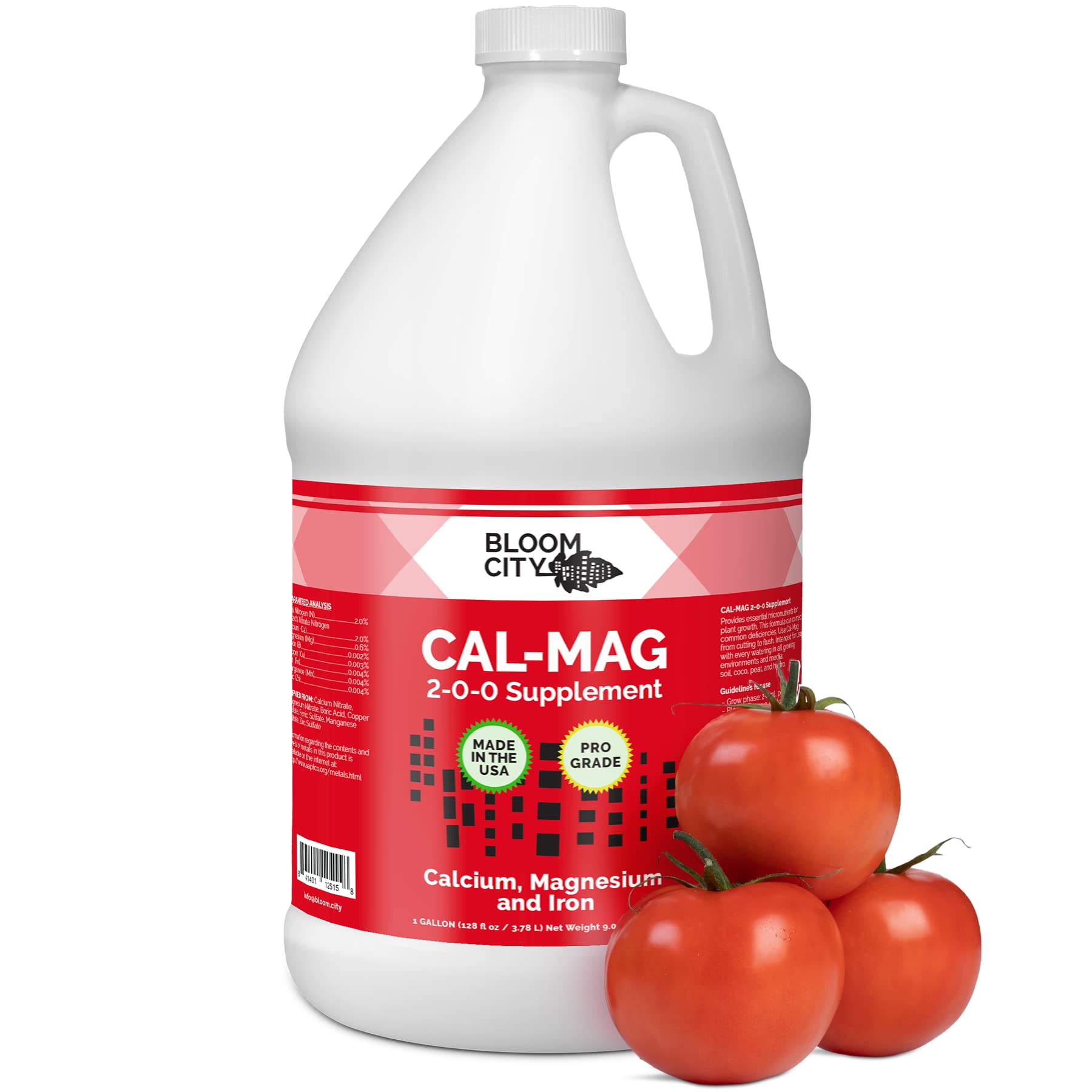 Bloom City botella frontal mostrando etiqueta y capacidad, mejora el control nutritivo