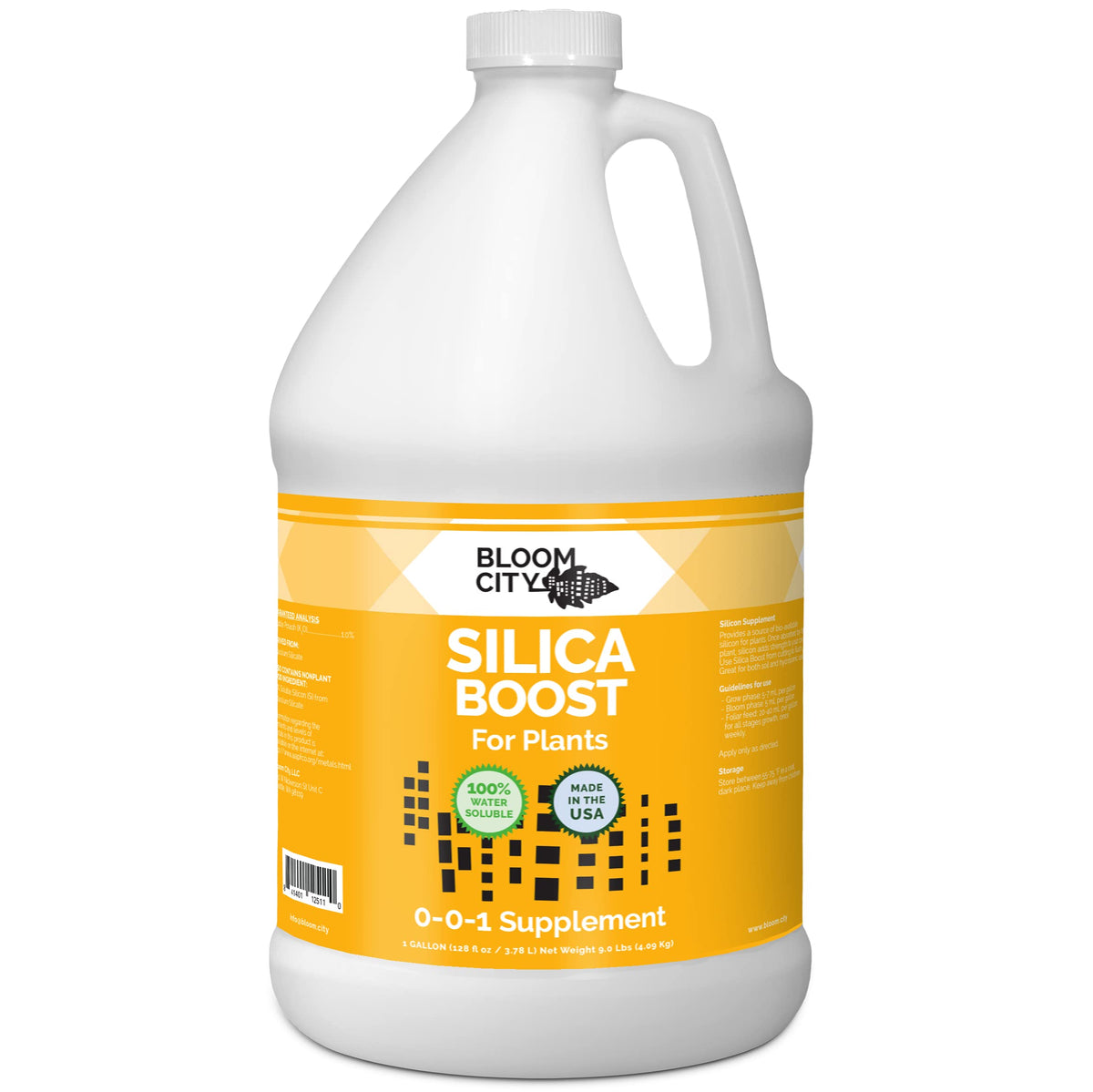 Bloom City botella frontal mostrando etiqueta y formato práctico