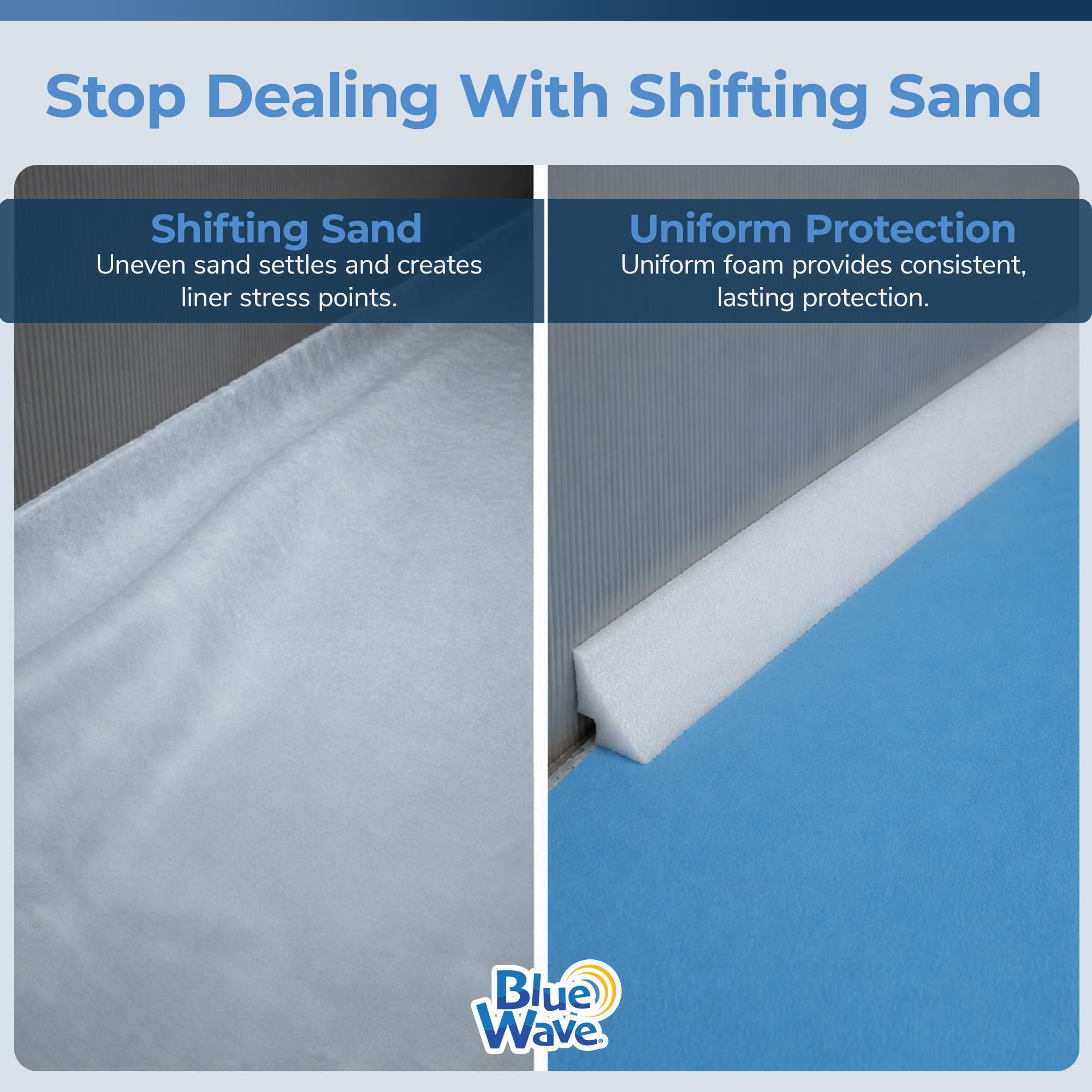 Blue Wave primer plano de la textura HDPE que protege el liner