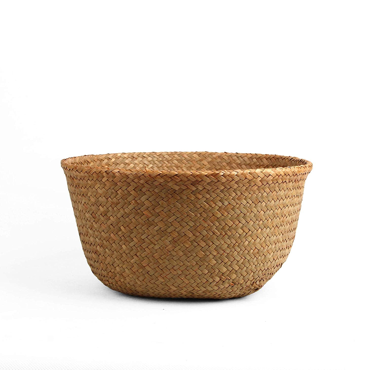 BlueMake cesta usada como funda de maceta protegiendo el suelo y decorando