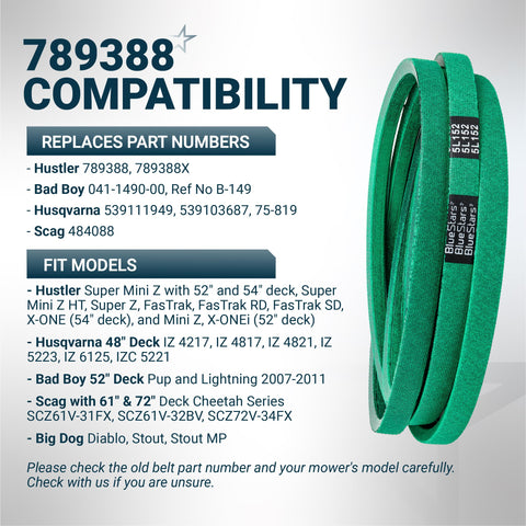 BlueStars etiqueta con medidas 152" x 5/8" para asegurar compatibilidad
