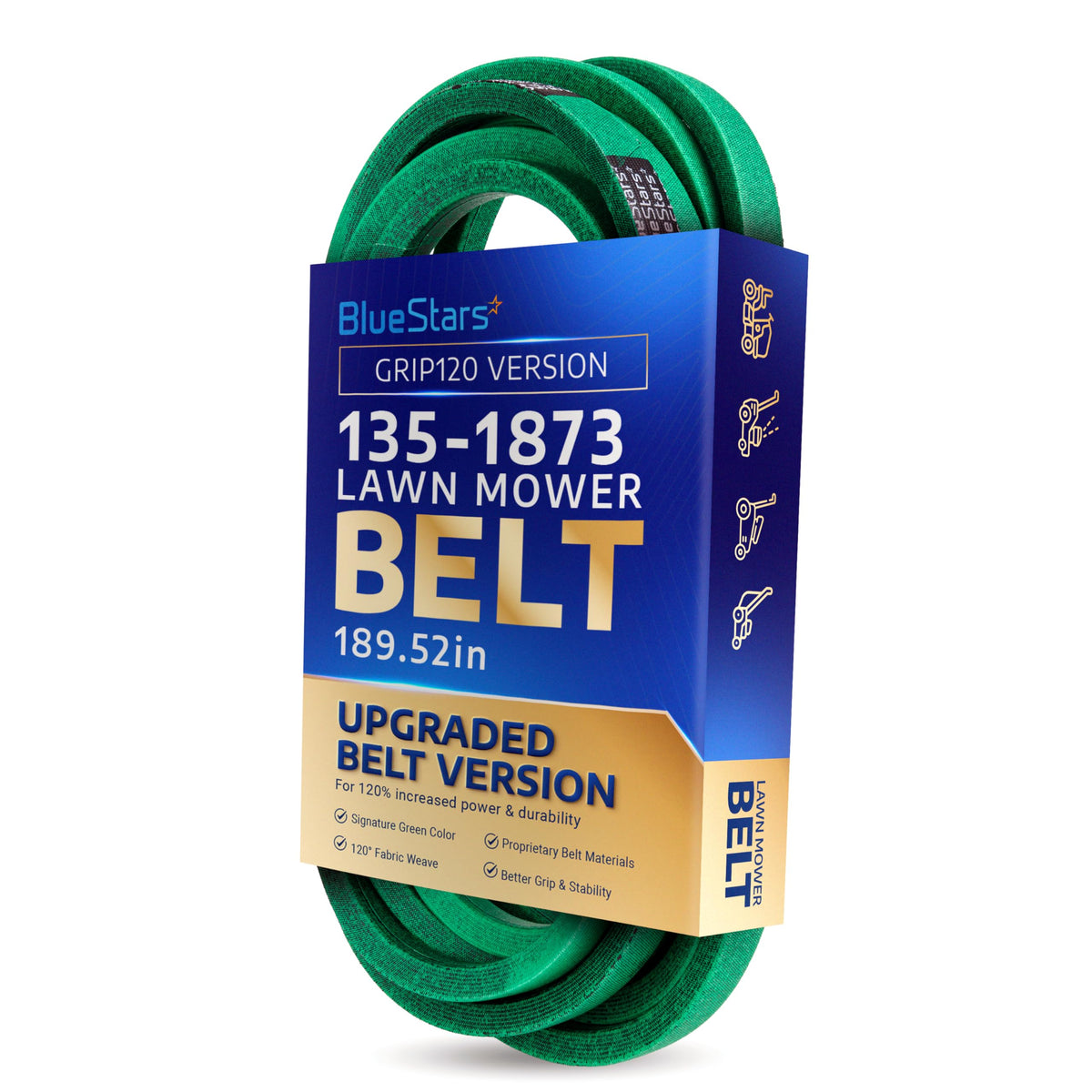 BlueStars correa deck frontal mostrando color verde y perfil resistente