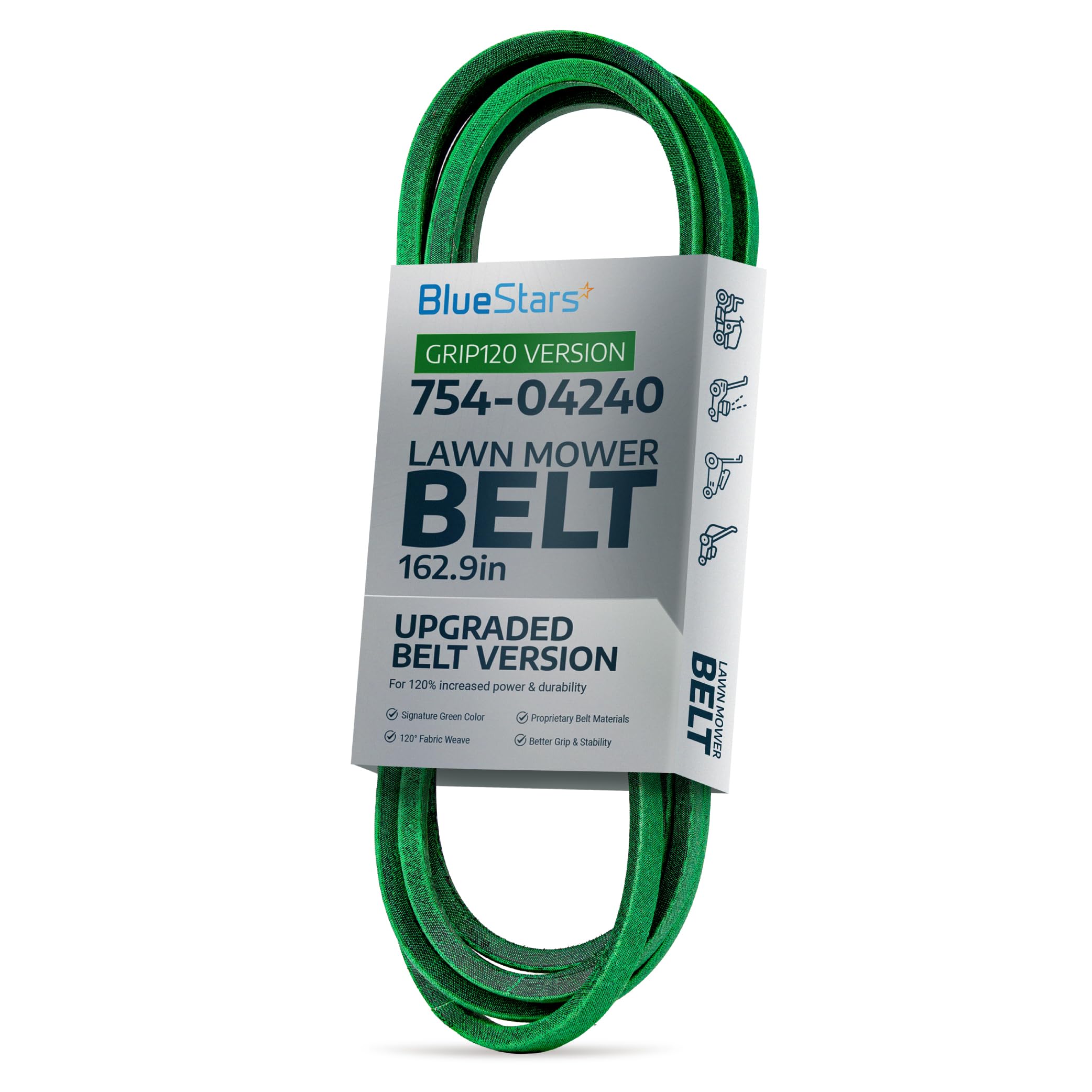 BlueStars correa Grip120 vista frontal con color verde y mayor agarre