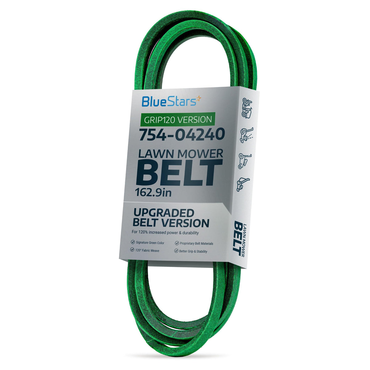BlueStars correa Grip120 vista frontal con color verde y mayor agarre
