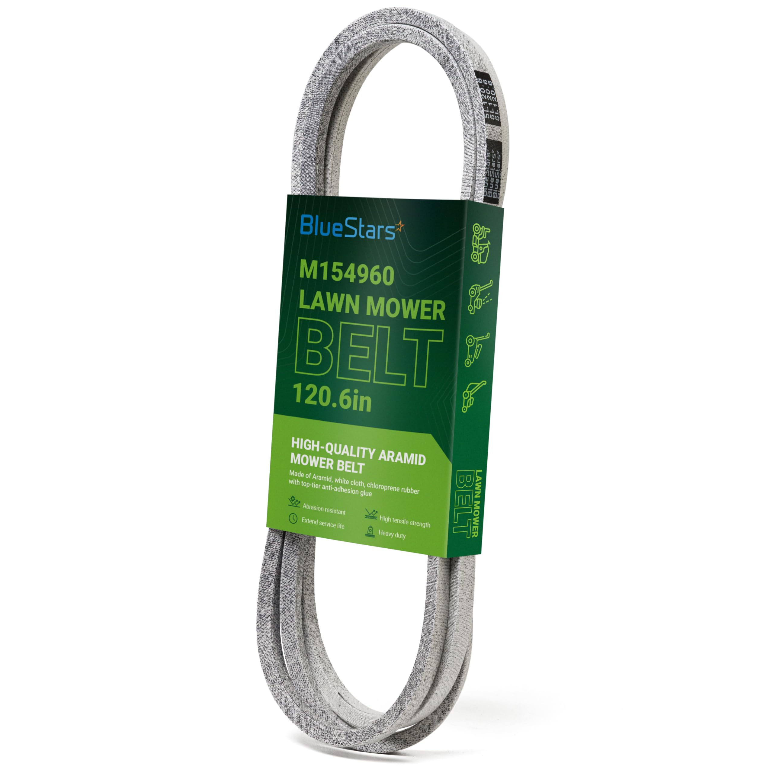BlueStars correa M154960 vista frontal, ajuste preciso para deck 54"