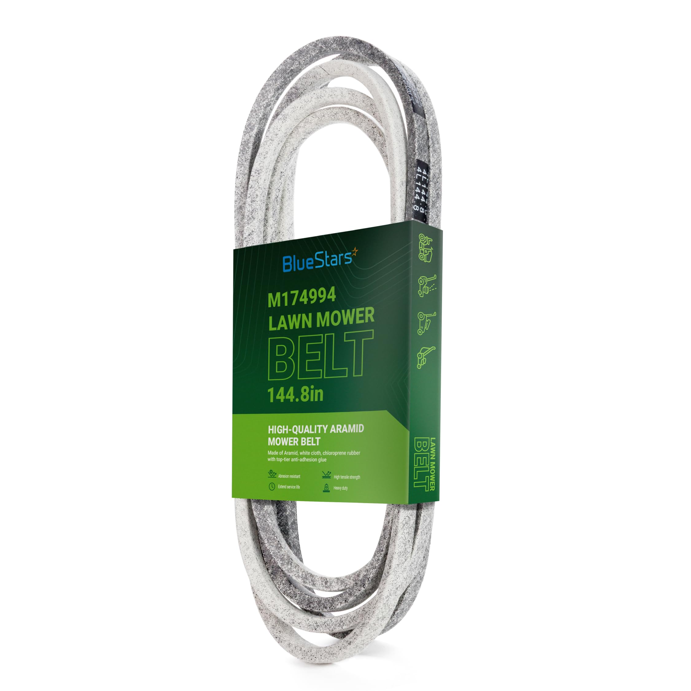 BlueStars correa M174994 frente del empaque mostrando compatibilidad y ventaja duradera