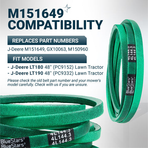 BlueStars etiqueta con número de pieza M151649 y compatibilidades claras
