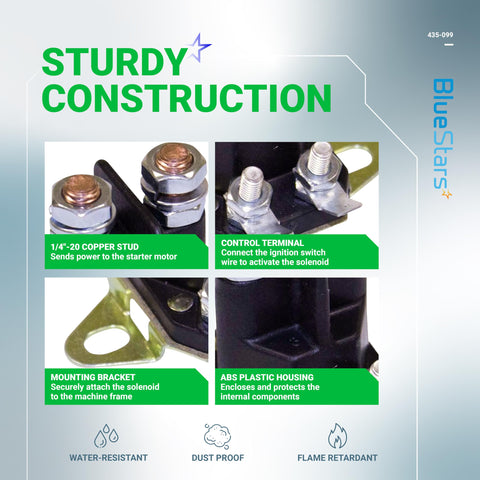 BlueStars solenoide textura de carcasa ABS que aporta durabilidad exterior