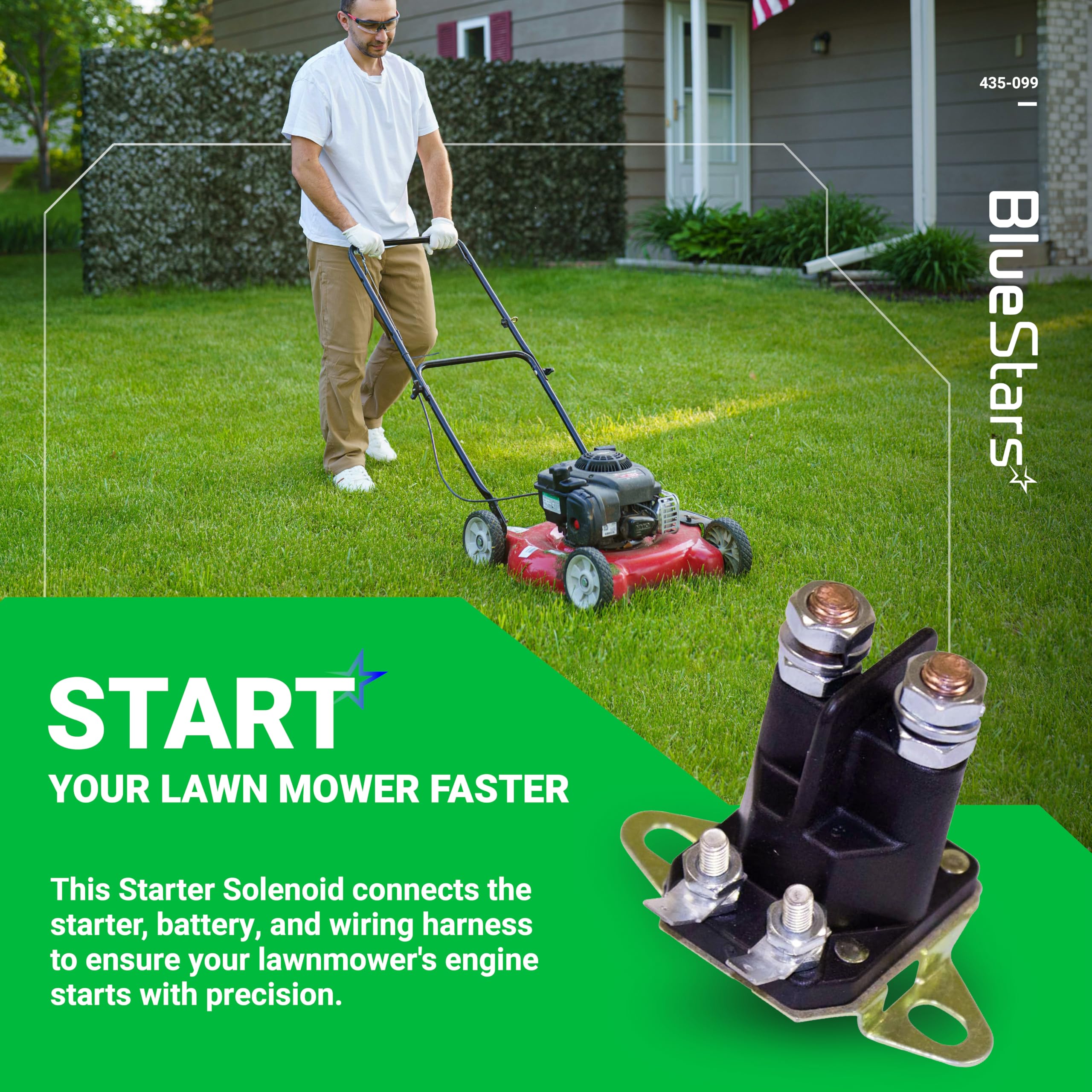 BlueStars solenoide vista lateral que muestra cuerpo resistente y forma compacta