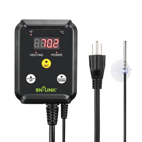 BN-LINK termostato frontal mostrando la carcasa robusta y botones claros