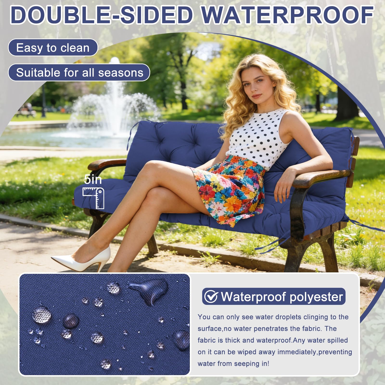 Boaisdus primer plano de tejido impermeable que resalta durabilidad