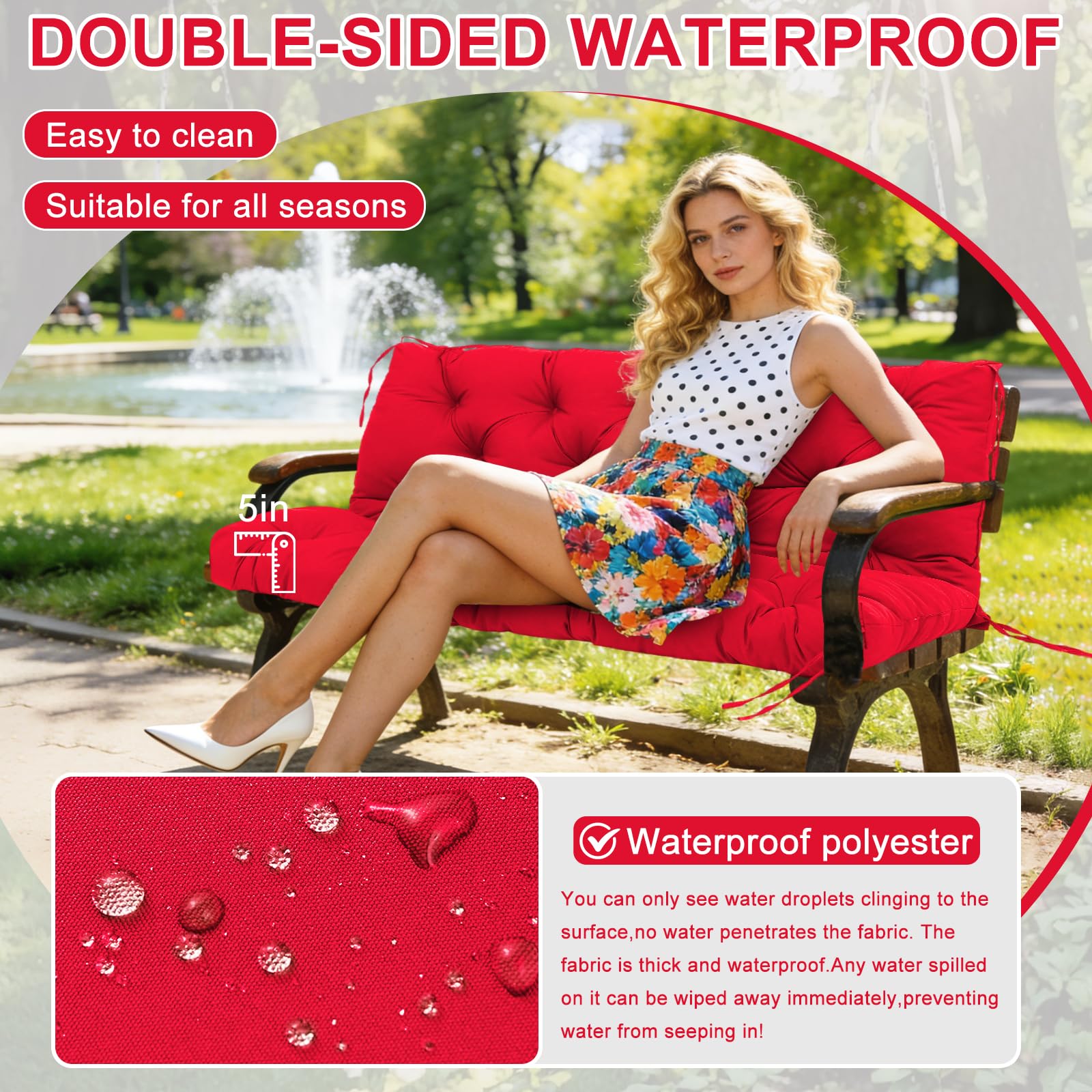 Boaisdus tejido poliéster impermeable mostrando textura y protección