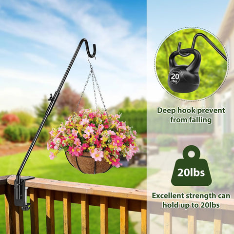 BOLITE gancho en S sosteniendo comedero de colibrí estable y seguro en exterior