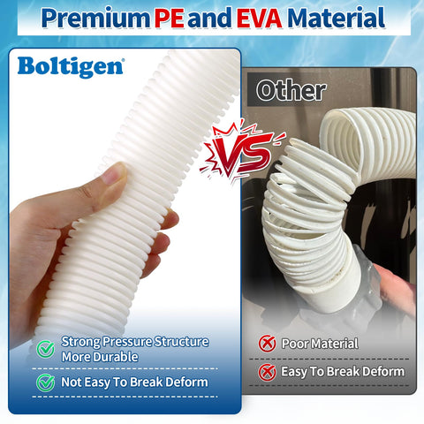 Boltigen textura de manguera PE EVA demostrando resistencia y durabilidad