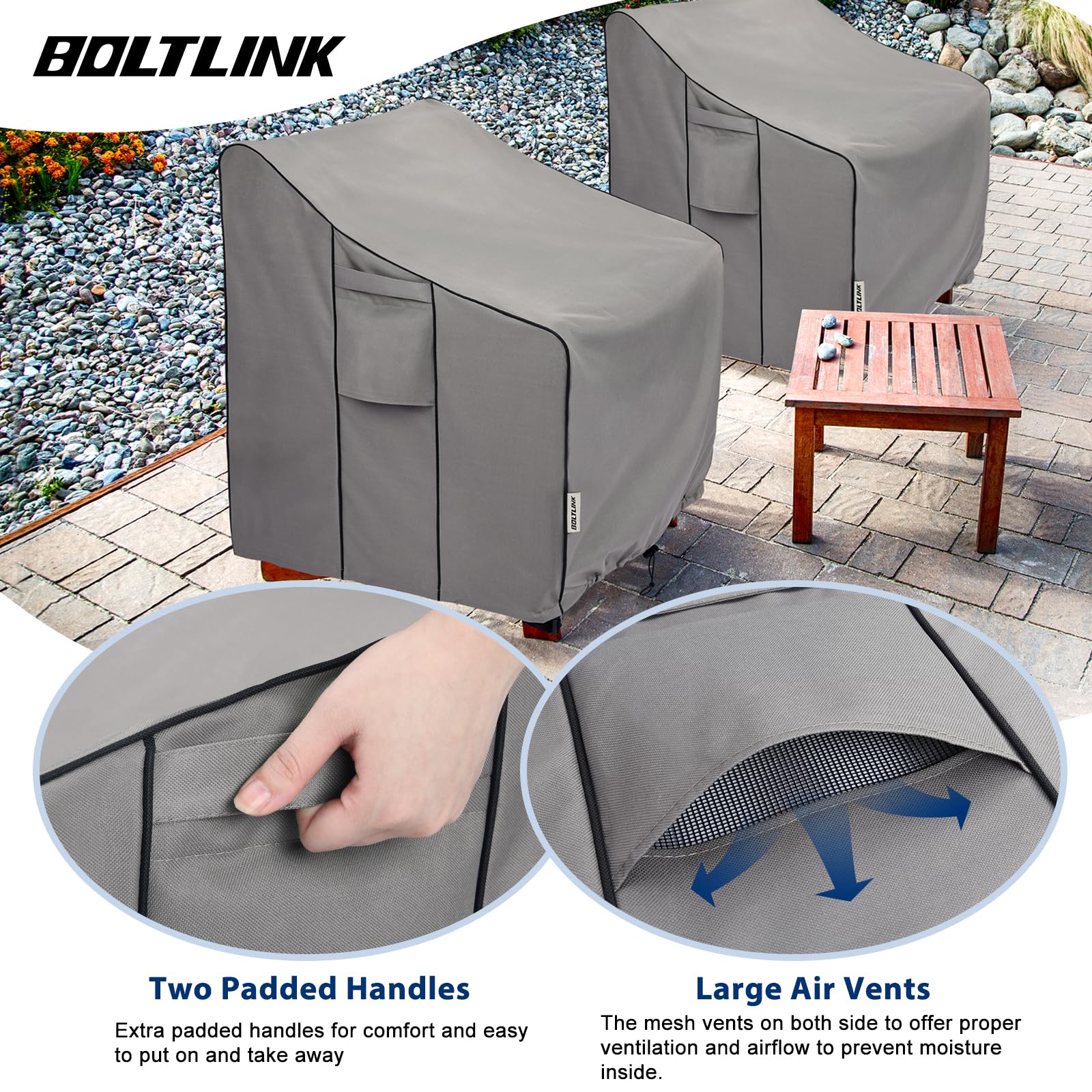 BOLTLINK cordón elástico y hebillas asegurando ajuste firme