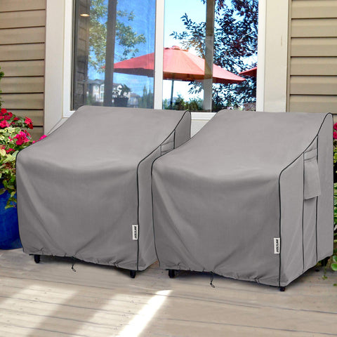 BOLTLINK funda puesta en silla Adirondack protegiendo la superficie