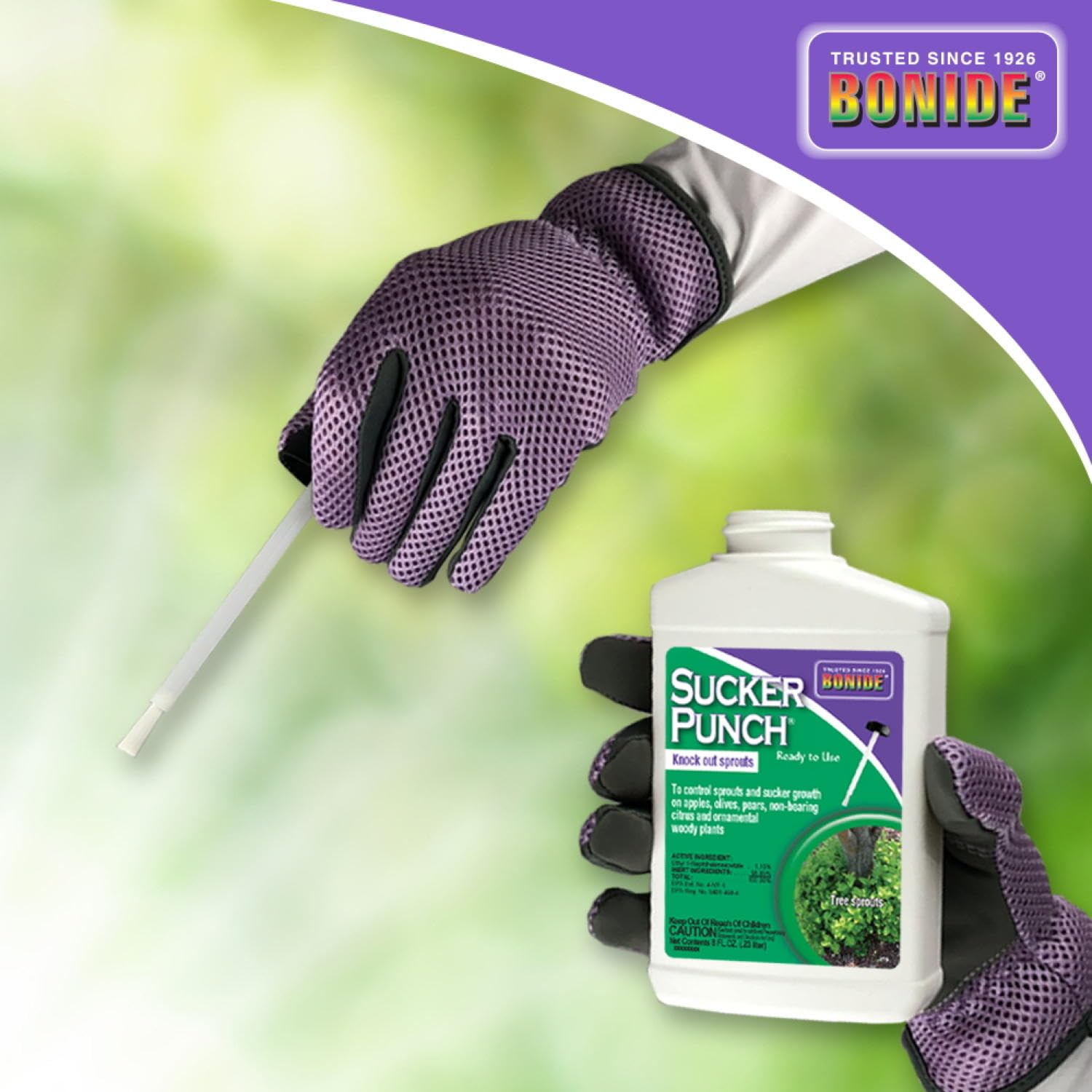 Bonide etiqueta con ingredientes y pautas para uso seguro