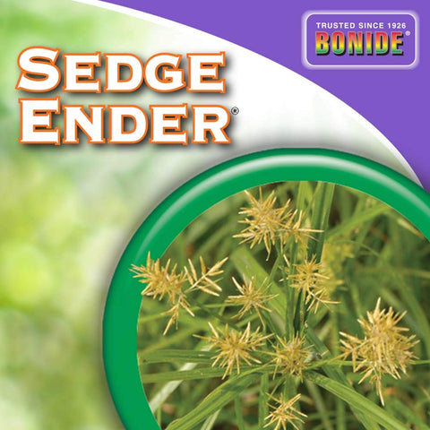 Bonide Sedge Ender en jardín cuidado demostrando césped libre de juncos