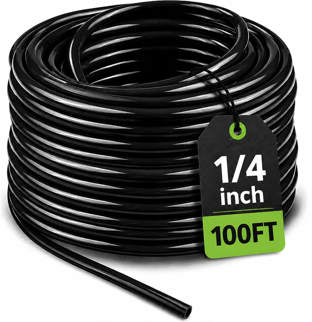 Bonviee tubo frontal 30m mostrando longitud y color negro, durabilidad