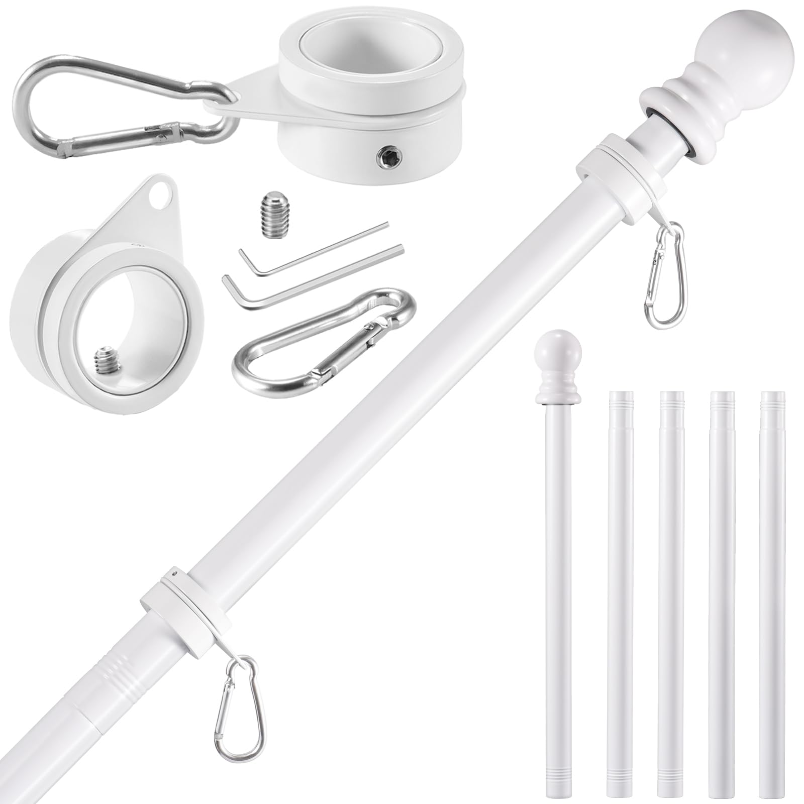 BONWIN mástil frontal en fachada blanco, mejora la presencia exterior