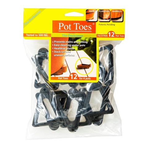 Bosmere Pot Toes frontal del paquete mostrando 12 elevadores, protección de superficies