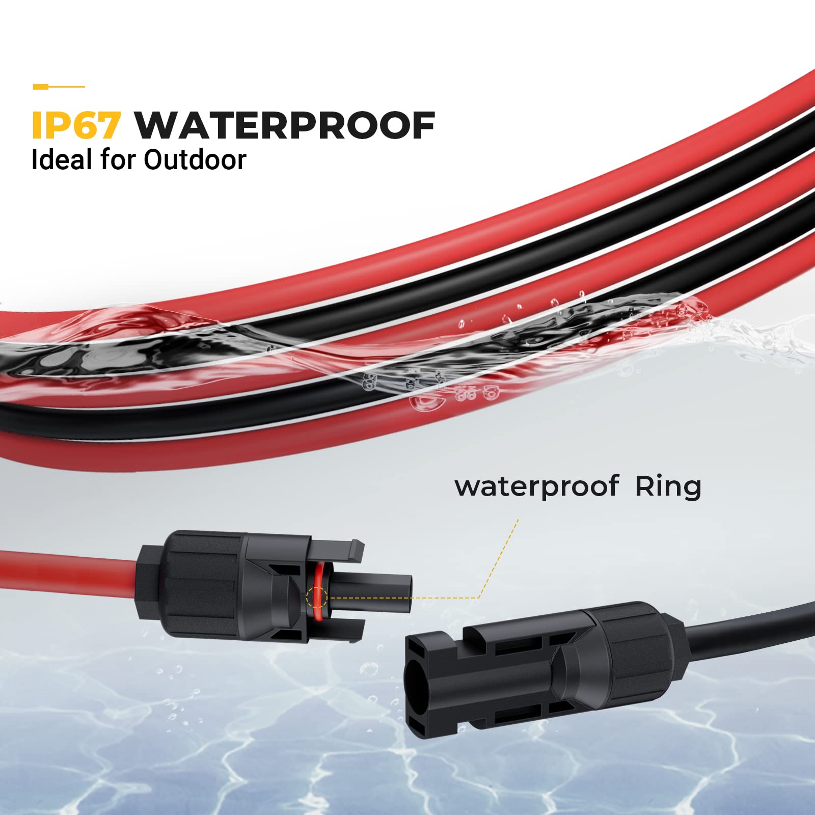 BougeRV cable instalado entre panel y controlador, mejora eficiencia en sistemas solares