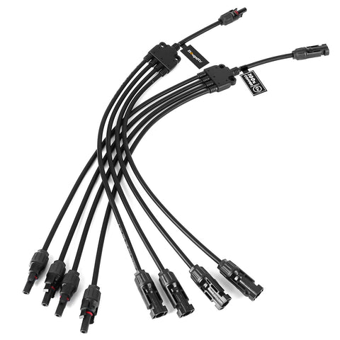 BougeRV conector en Y frontal mostrando puertos y diseño robusto para conexiones confiables