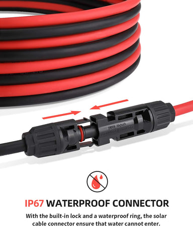 BougeRV corte transversal del cable 10AWG mostrando cobre y beneficio de baja pérdida