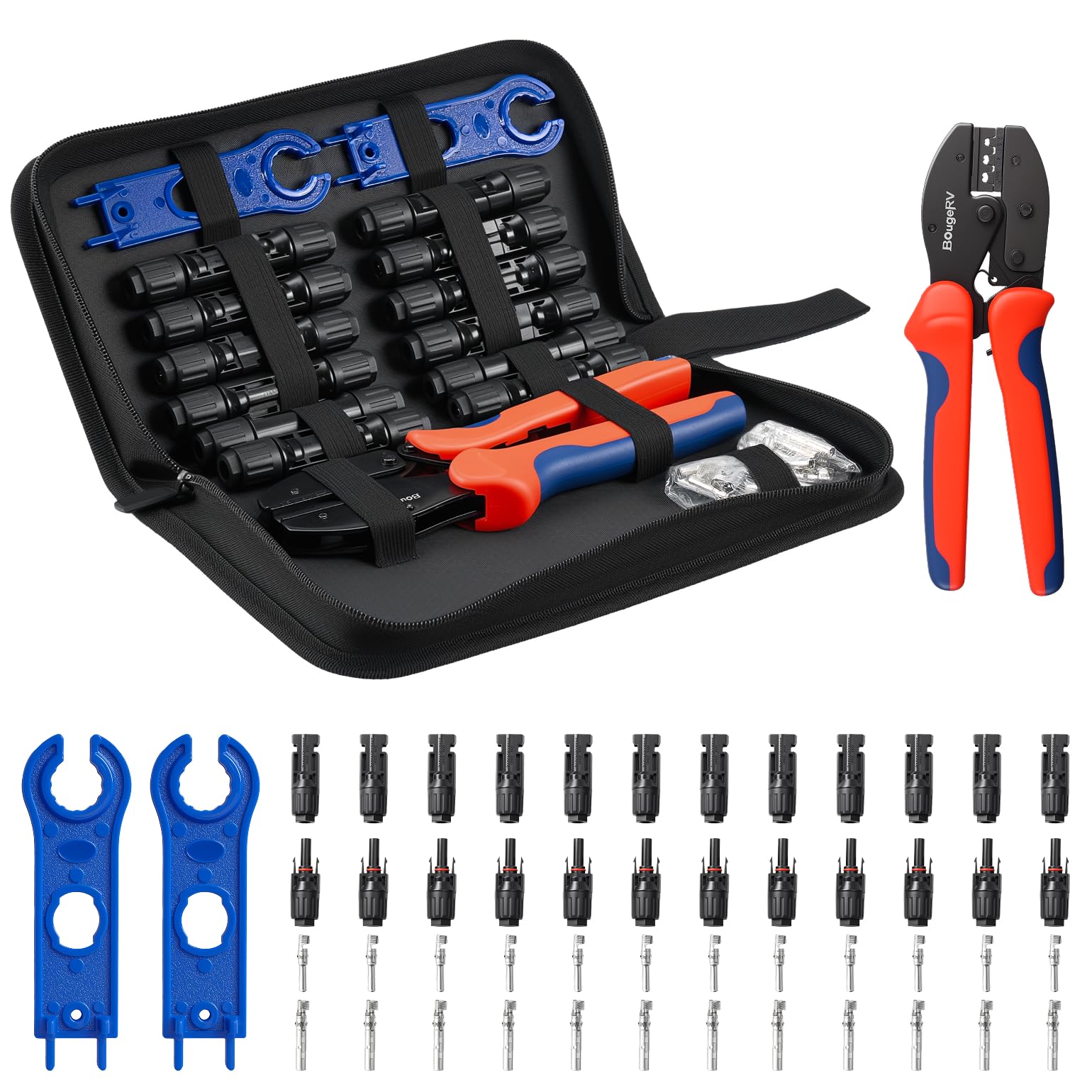 BougeRV estuche frontal con kit completo y organización, facilita transporte