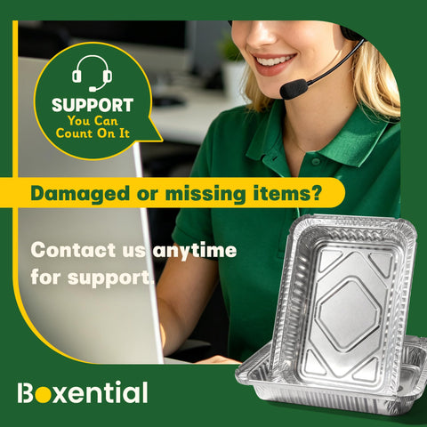 Boxential empaque con etiqueta que muestra medidas y compatibilidad