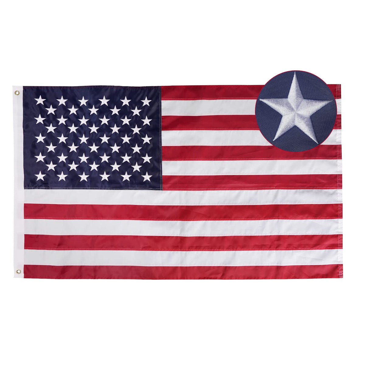 Bradford bandera frontal 3x5 muestra colores vivos y acabado durable