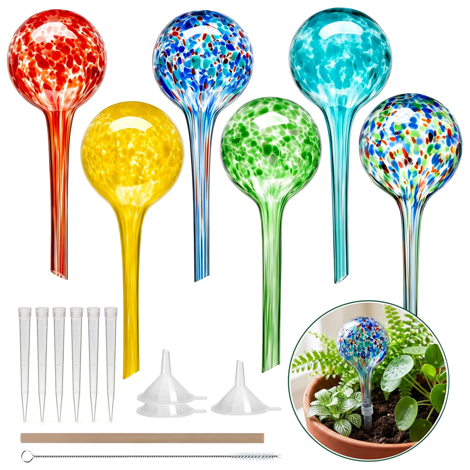 Brajttt pack frontal de seis globos con vidrio transparente, facilita control de agua