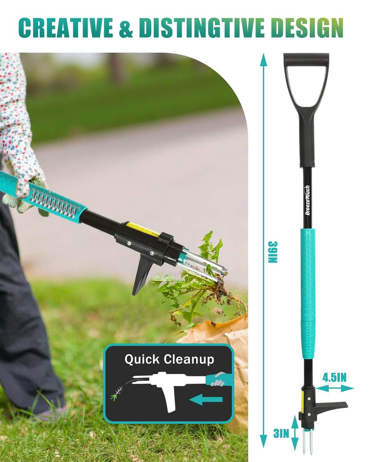 Breeze Touch expulsor integrado liberando la planta sin contacto manual