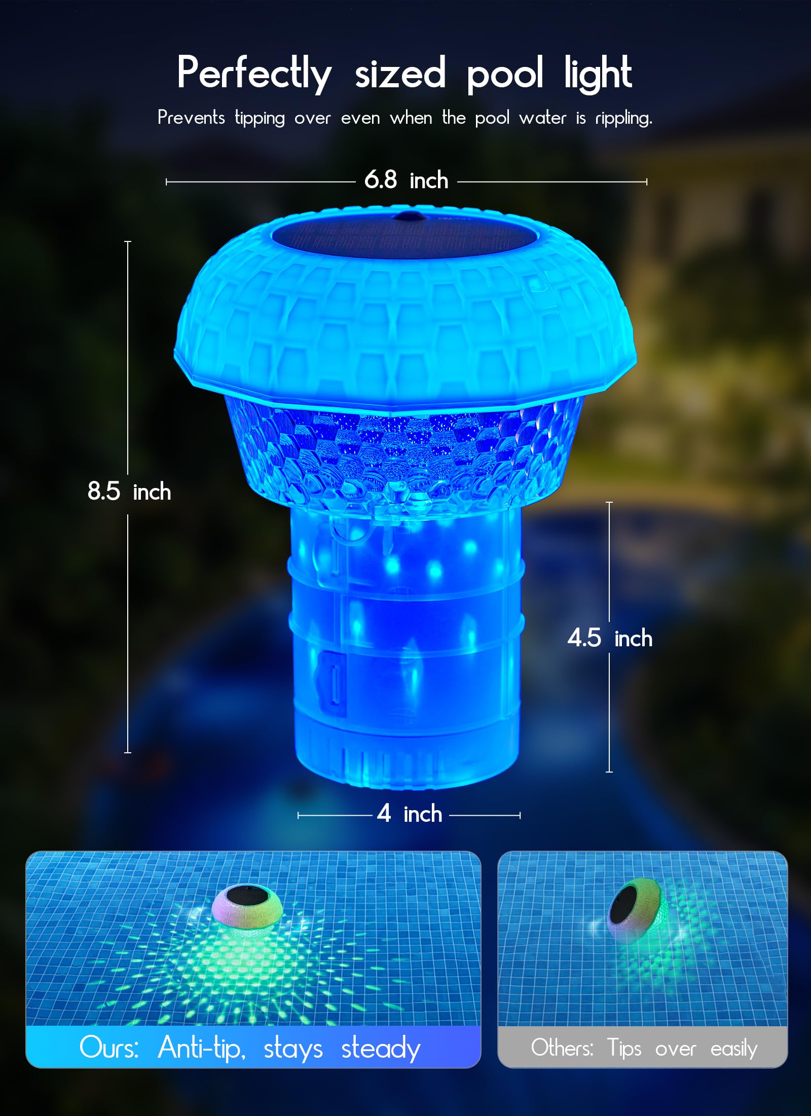 Brightown ambiente de fiesta en piscina con colores RGBWW variados