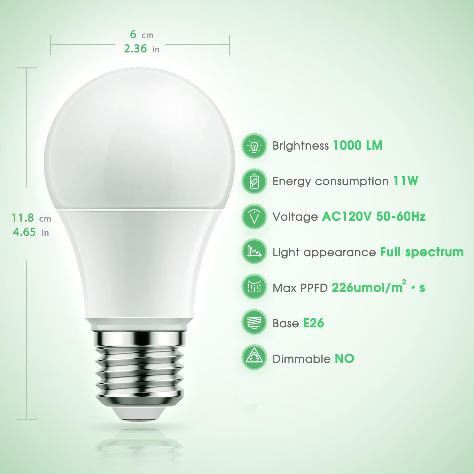 Briignite iluminando macetas de hierbas, luz natural 4000K estéticamente agradable